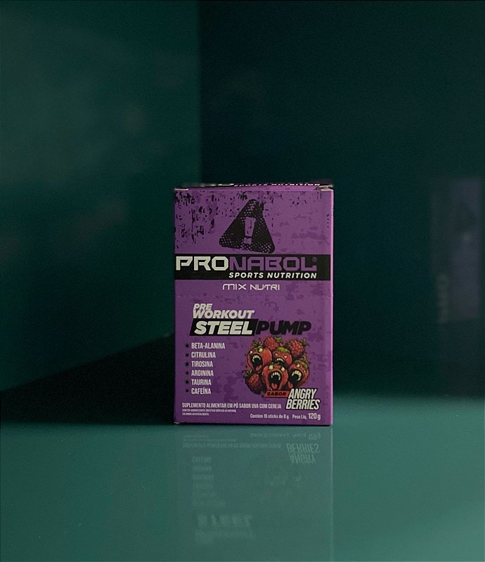 STEEL PUMP PREWORKOUT ANGRY BERRIES STICK 120G PRONABOL