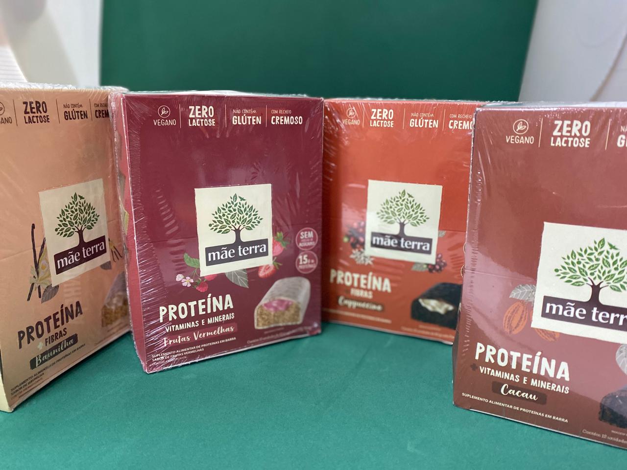 Barra Proteica Vitamina 12un X 60g Vegano Mãe Terra Mixnutri frutas Vermelhas