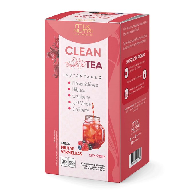 CLEAN TEA SABOR FRUTAS VERMELHAS 150G