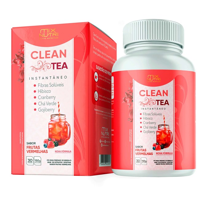 CLEAN TEA SABOR FRUTAS VERMELHAS 150G