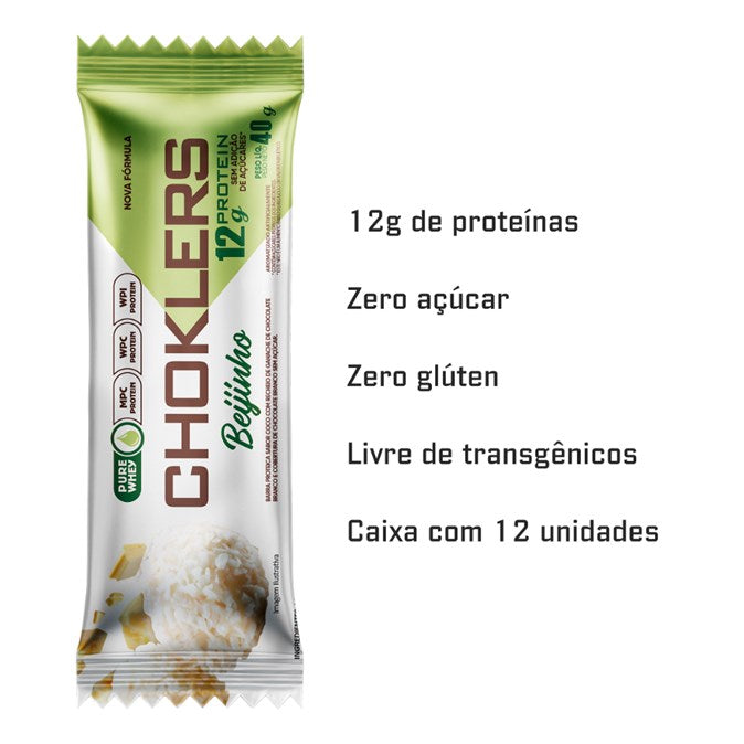 CHOKLERS BEIJINHO E CHOCOLATE BRANCO  - DISPLAY 12X40G
