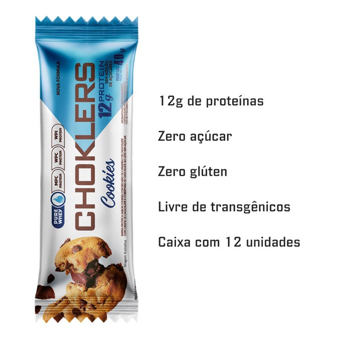 CHOKLERS COOKIES 40g DISPLAY 12UN WHEY PROTEIN
