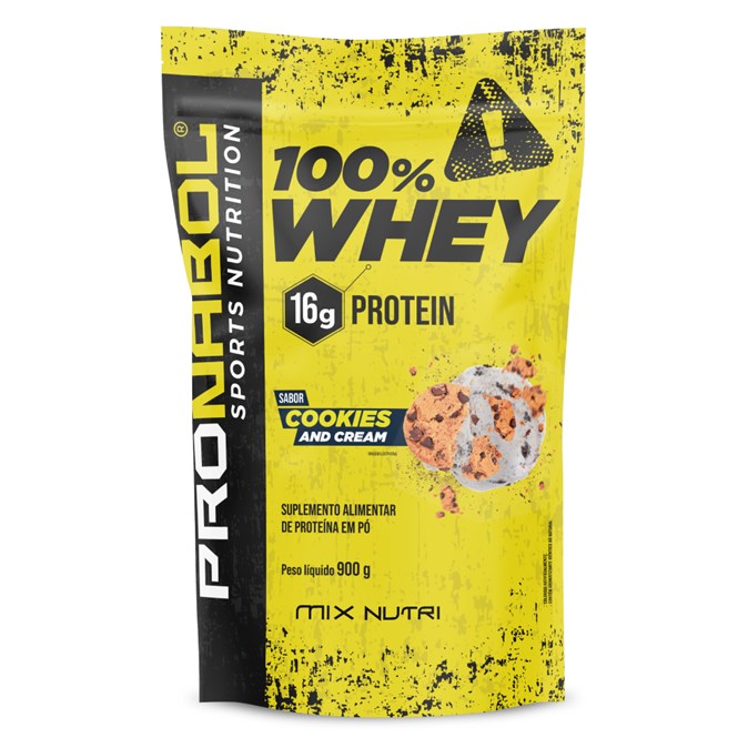 100% WHEY COOKIES AND CREAM 900G POUCH - PRONABOL