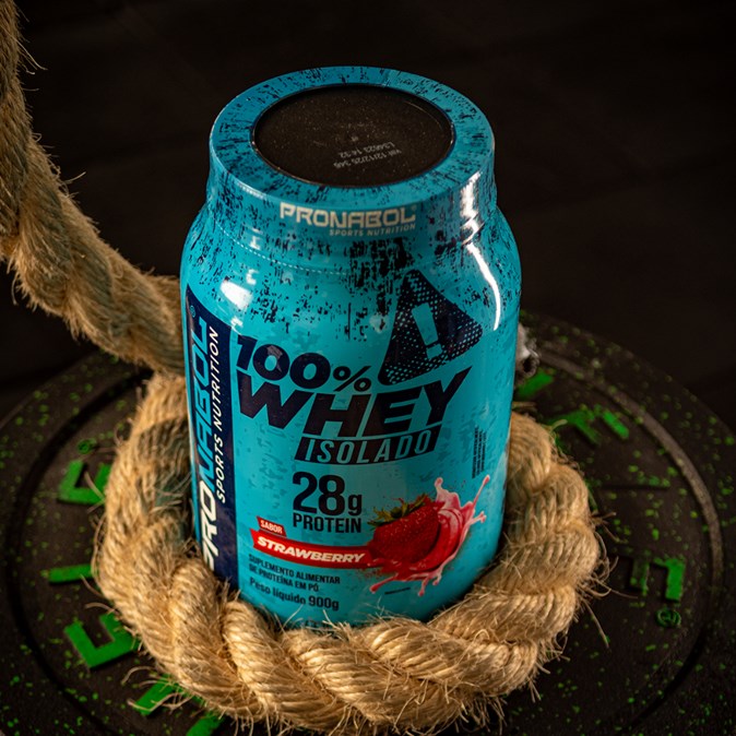 WHEY 100% ISOLADO STRAWBERRY 900G POTE - PRONABOL