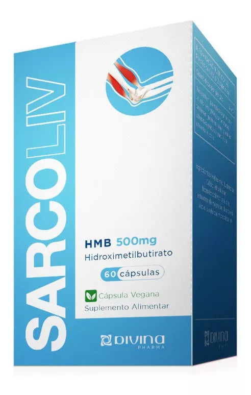 Suplemento Hmb 500mg Divina Pharma Sarcoliv 60 Cápsulas