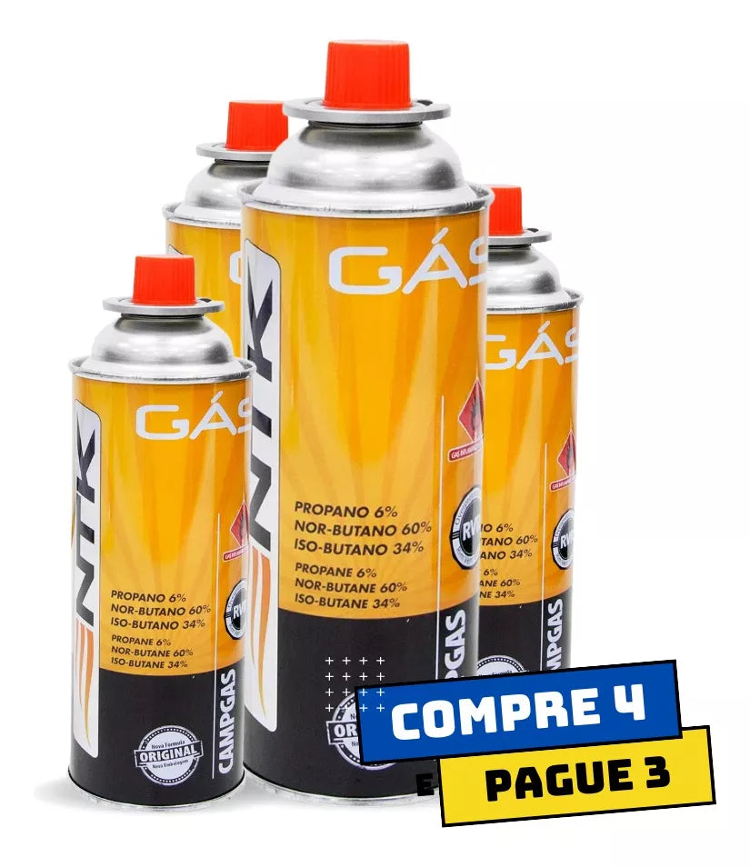 Cartucho Refil gás NTK Campgás fogareiros maçaricos camping