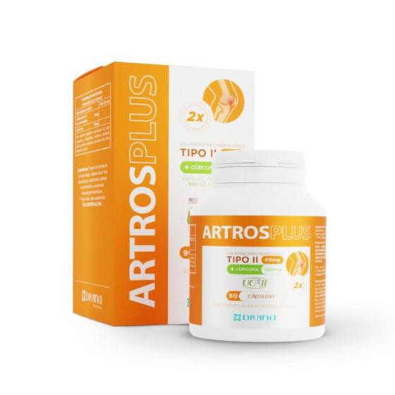 ARTROS PLUS COM 90 CÁP COLÁGENO NÃO HIDROLISADO + CÚRCUMA