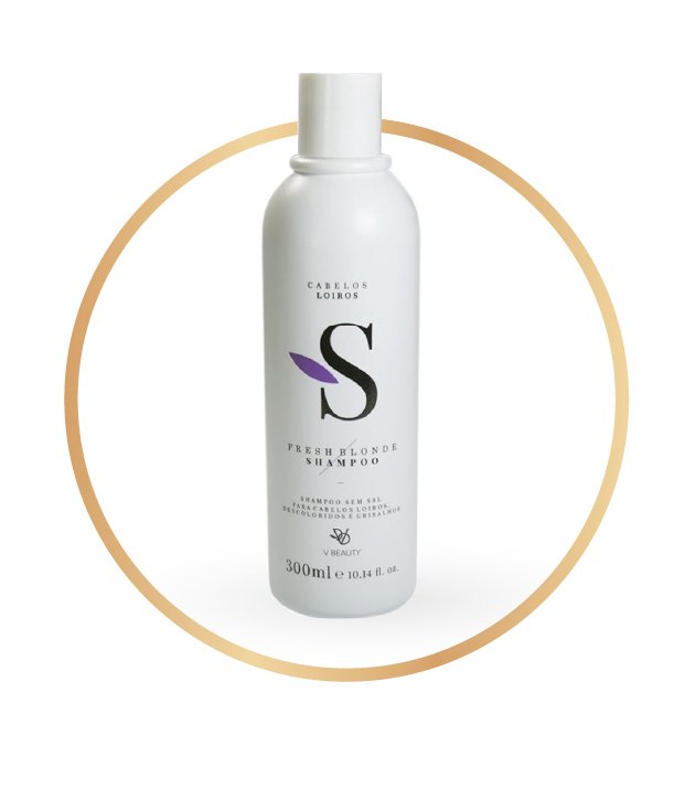 Kit Shampoo e Máscara Matizador Vegano cabelos loiros Mirela