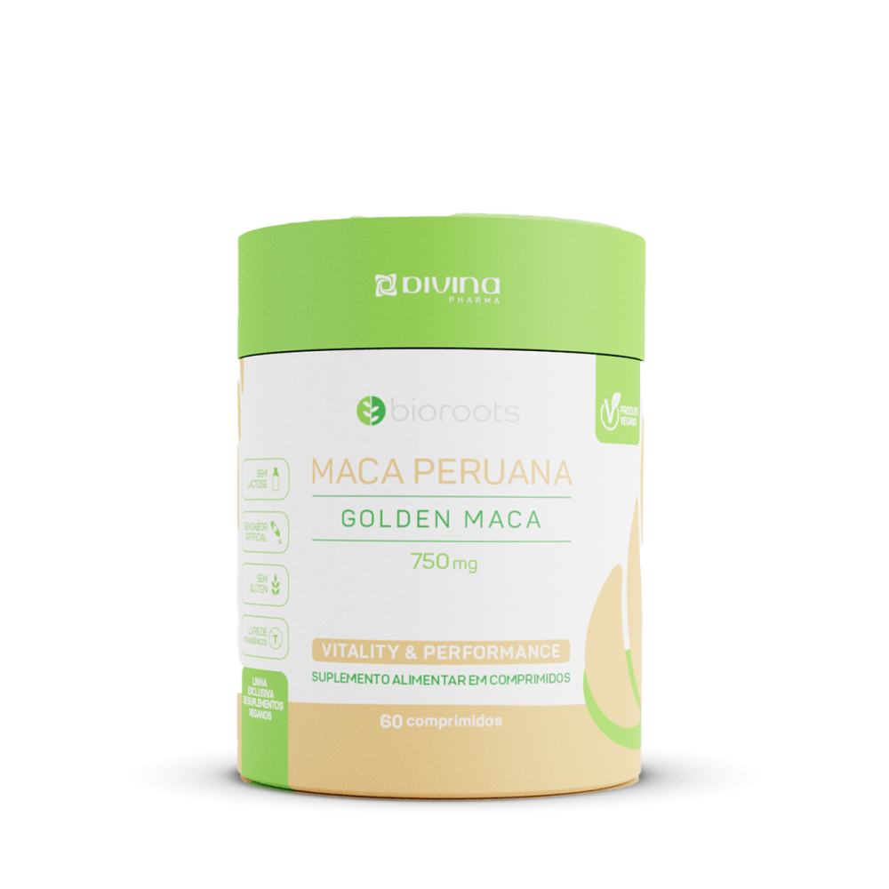 BIOROOTS MACA PERUANA VEGANA 750MG COM 60 COMPRIMIDOS
