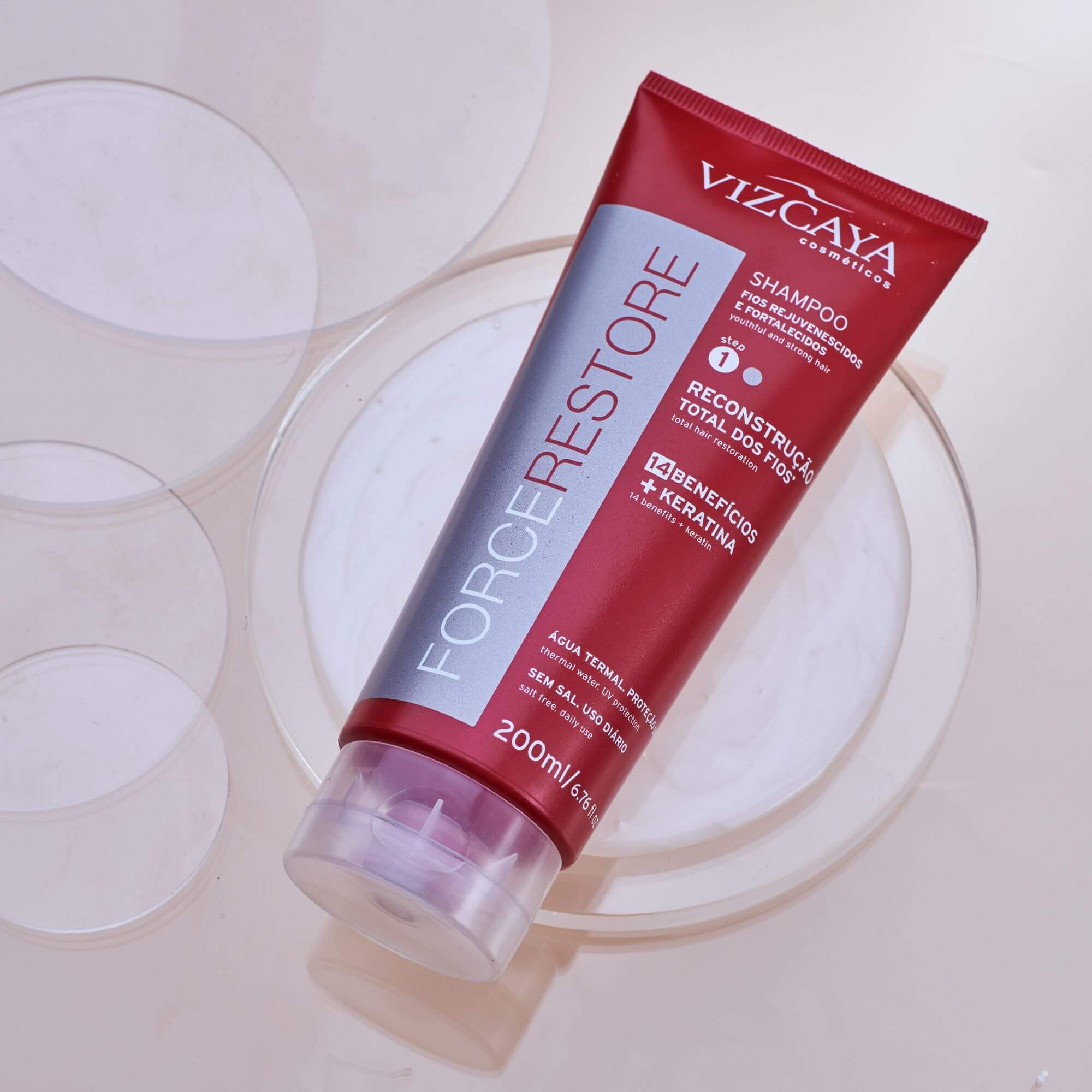 Shampoo Force Restore 200ml - Fios Rejuvenescidos e Fortes