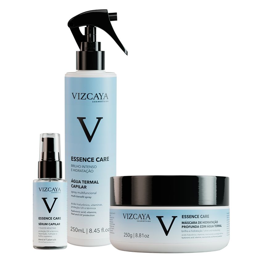 Kit Água Termal Capilar + Máscara  + Sérum Capilar Viscaya