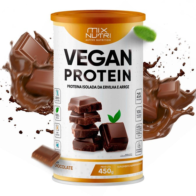 VEGAN PROTEIN CHOCOLATE 450G SEM GLÚTEM E LACTOSE