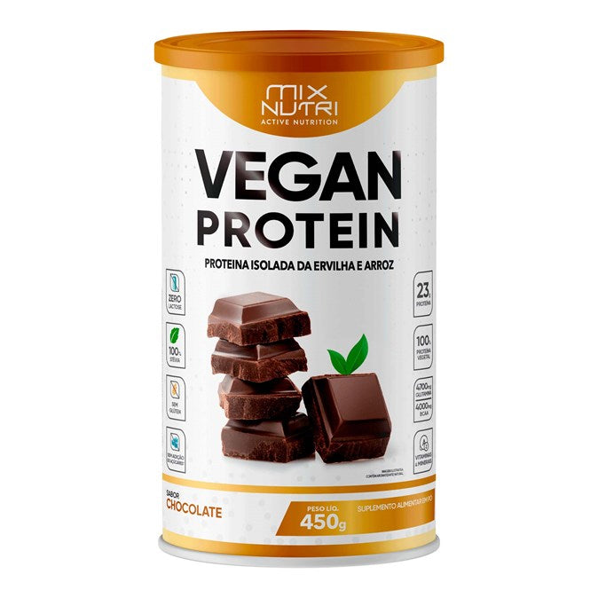 VEGAN PROTEIN CHOCOLATE 450G SEM GLÚTEM E LACTOSE