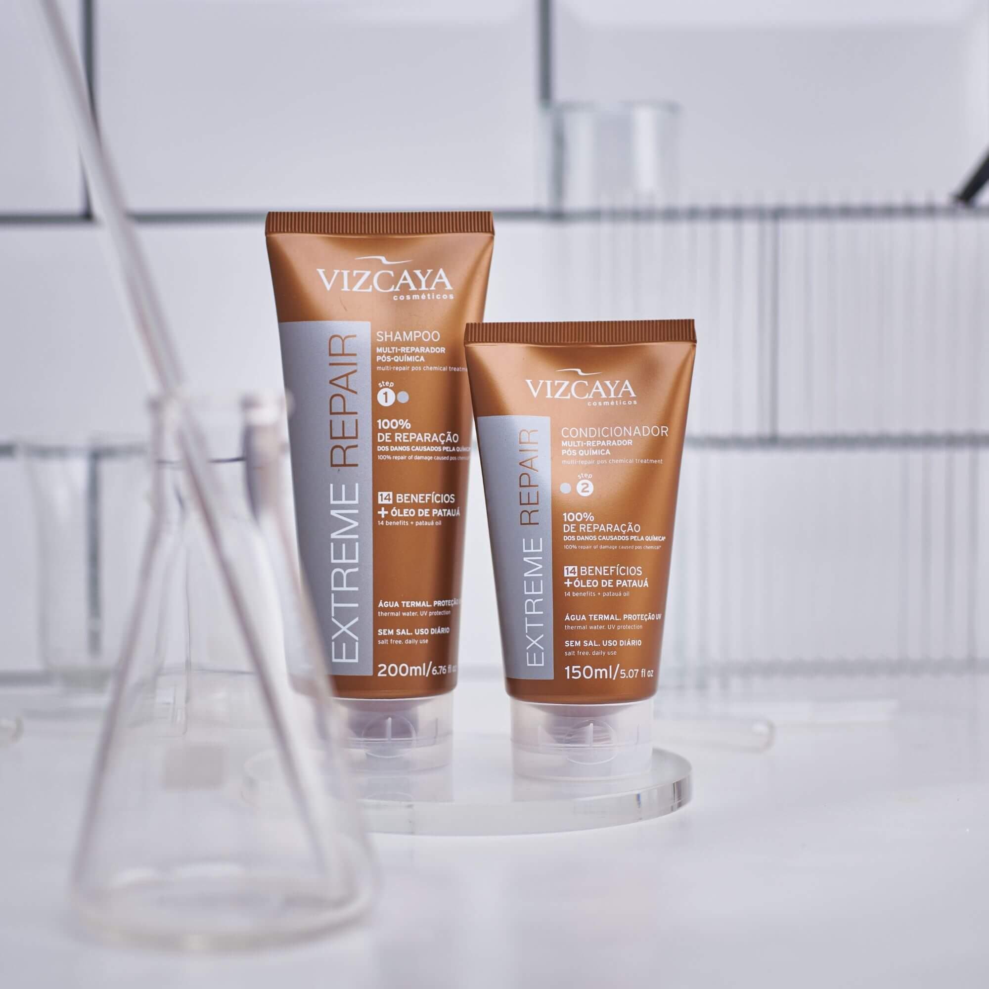Kit Shampoo + Condicionador Multi Reparador Pós-química