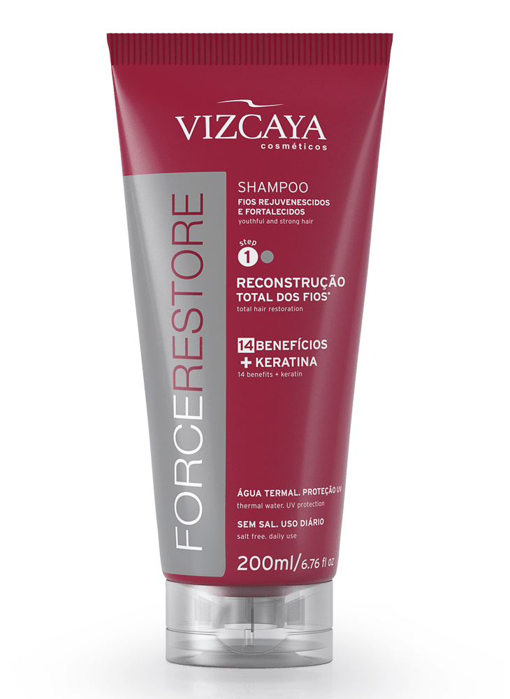 Shampoo Force Restore 200ml - Fios Rejuvenescidos e Fortes