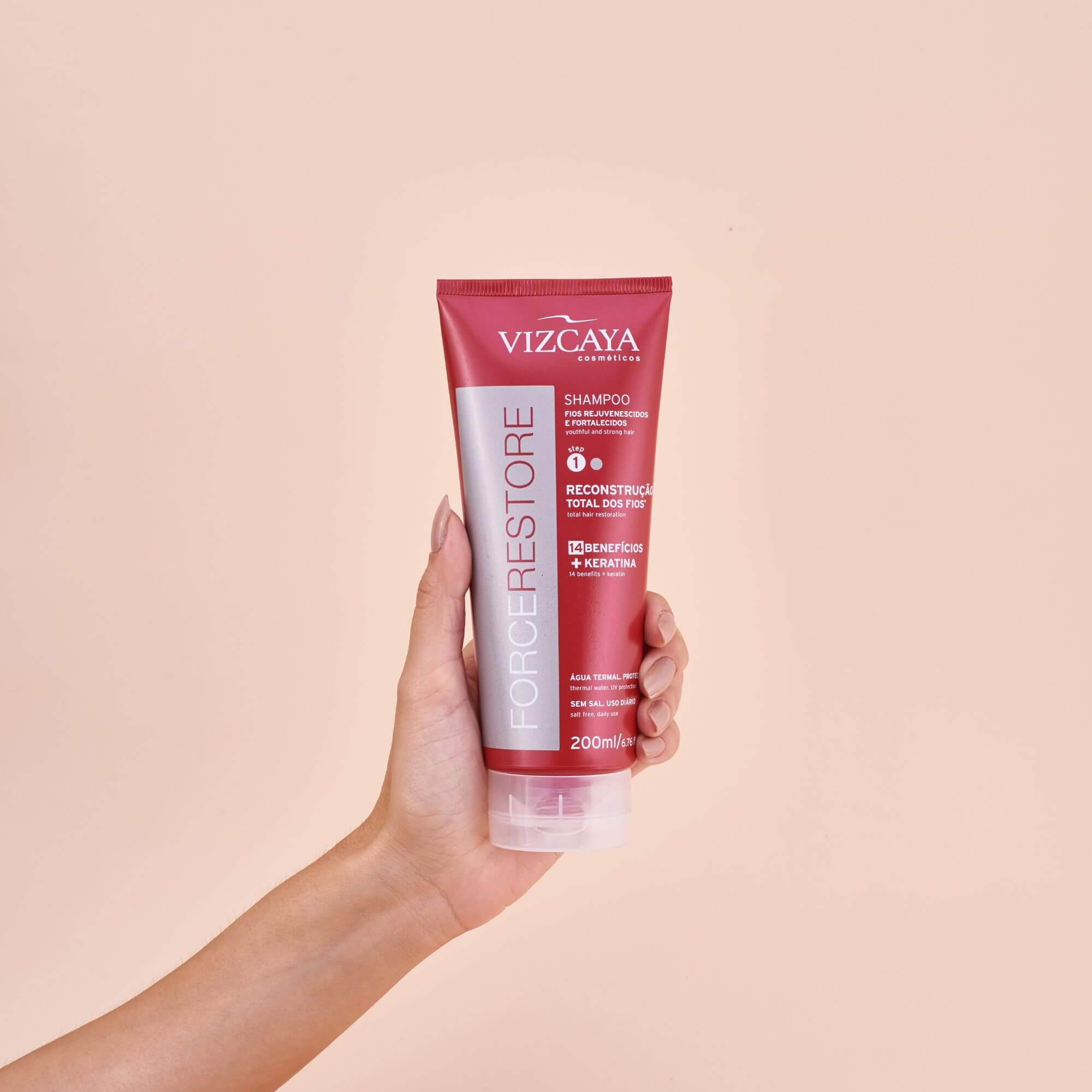 Shampoo Force Restore 200ml - Fios Rejuvenescidos e Fortes